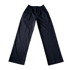 ALO Black Wide Leg Trousers Cutout High Rise Flared Pants Womens Small